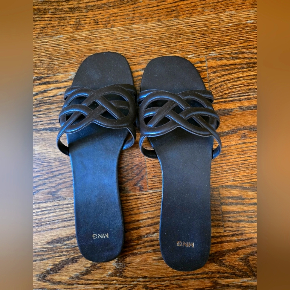 Mango CHOCOLATE BROWN SANDALS SIZE 9.5 /41